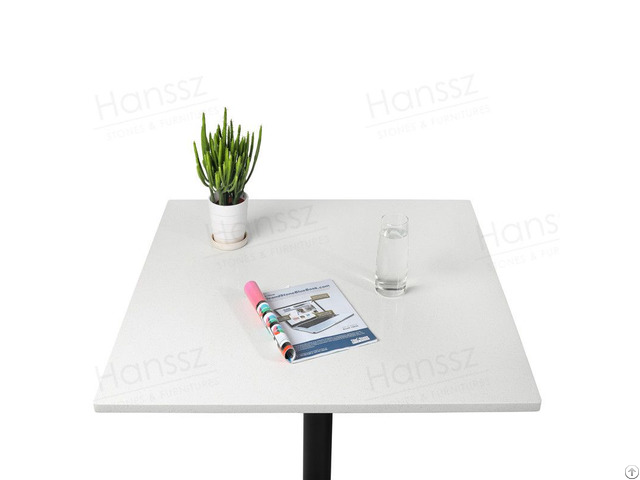 Customized Sizes Shapes White Quartz Table Top