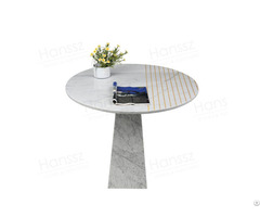 Italian Stone Counter Top Pedestal Set Luxury Marble Dining Table