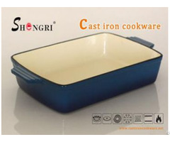 Sr084 Cast Iron Enamel Cookware Big Square Baking Pan