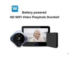 Wifi Battery Peephole Video Doorbell With 7inch 720 Pixel Monitor Tl Wf04