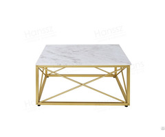 Beautiful White Rectangular Box Marble Coffee Tables