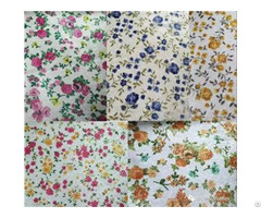 Printed Floral Glitter Synthetic Leather With Flowers Pattern