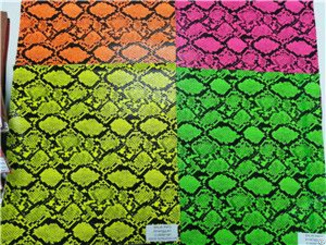 Bh4592 Multi Color Embossing Snake Print Synthetic Leather 0 9mm 54 Inch