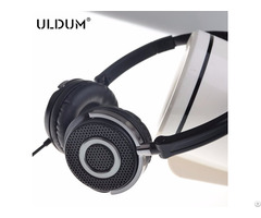 Wired Metal Grid Deep Sound Bass Headset Headphone With Mic