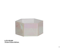 Colorful Hexagonal Glass Jewelry Box