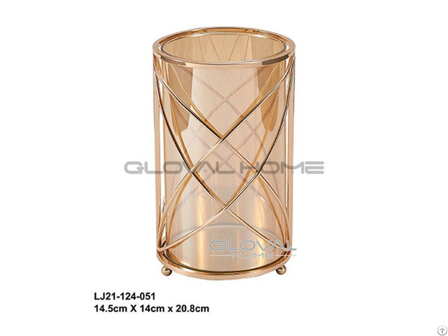 Simple Round Shape Table Metal Candle Holder For Dinner