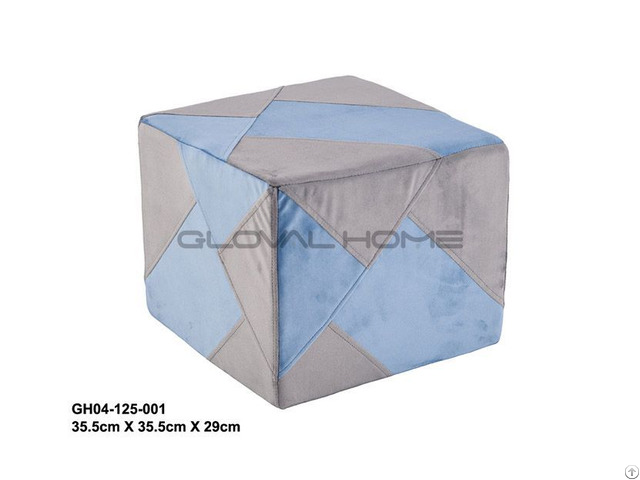 High Quality Printing Bathroom Linen Grey Kid Square Stool